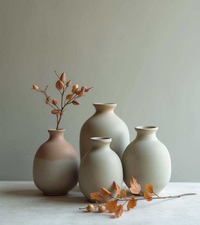 Vasen aus der Herbstnebel Kollektion