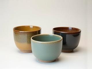 Muster von verschiedenen Keramikglasuren